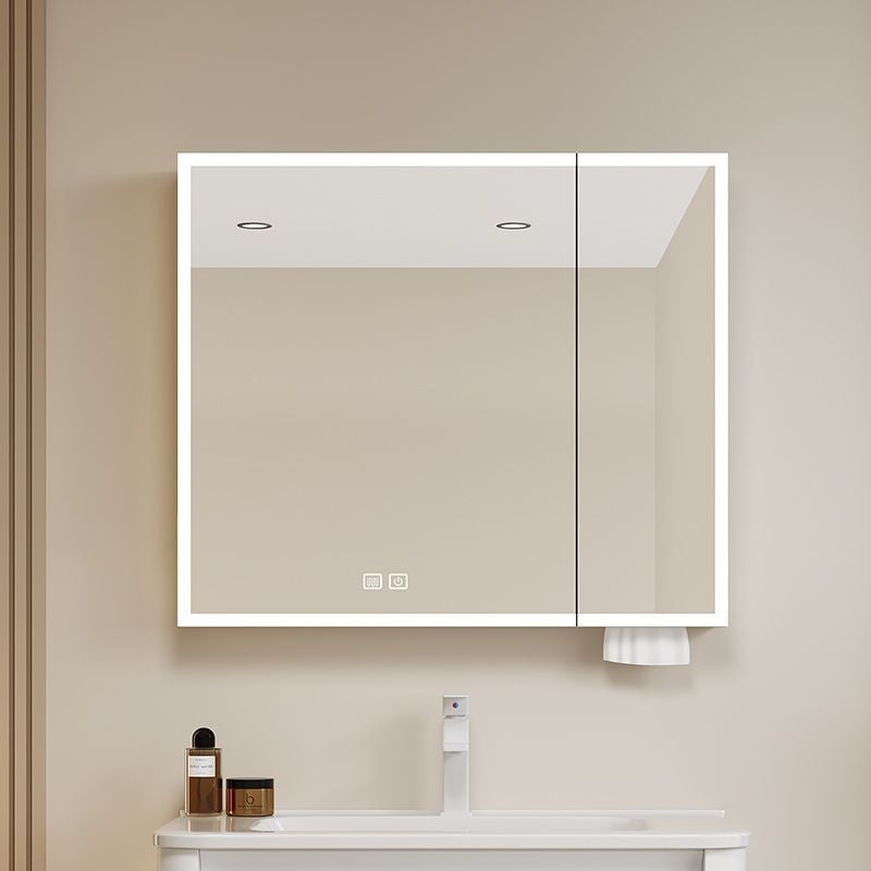 QW- aluminum Aluminum Alloy Bathroom Cabinet Smart Mirror