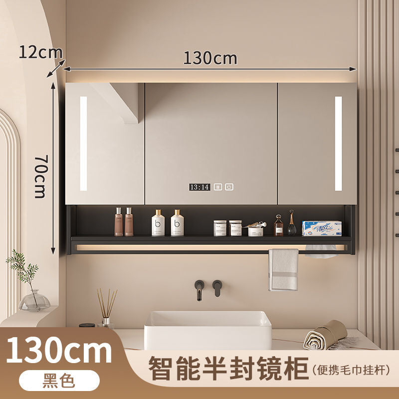 QW- Smart Mirror Bathroom The mirror cabinet in bathroom can eliminate dust and fog by turning on the heater.