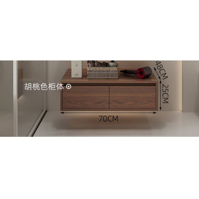 QW- Stone Sink Smart Mirror in the Bathroom Storage Cabinet