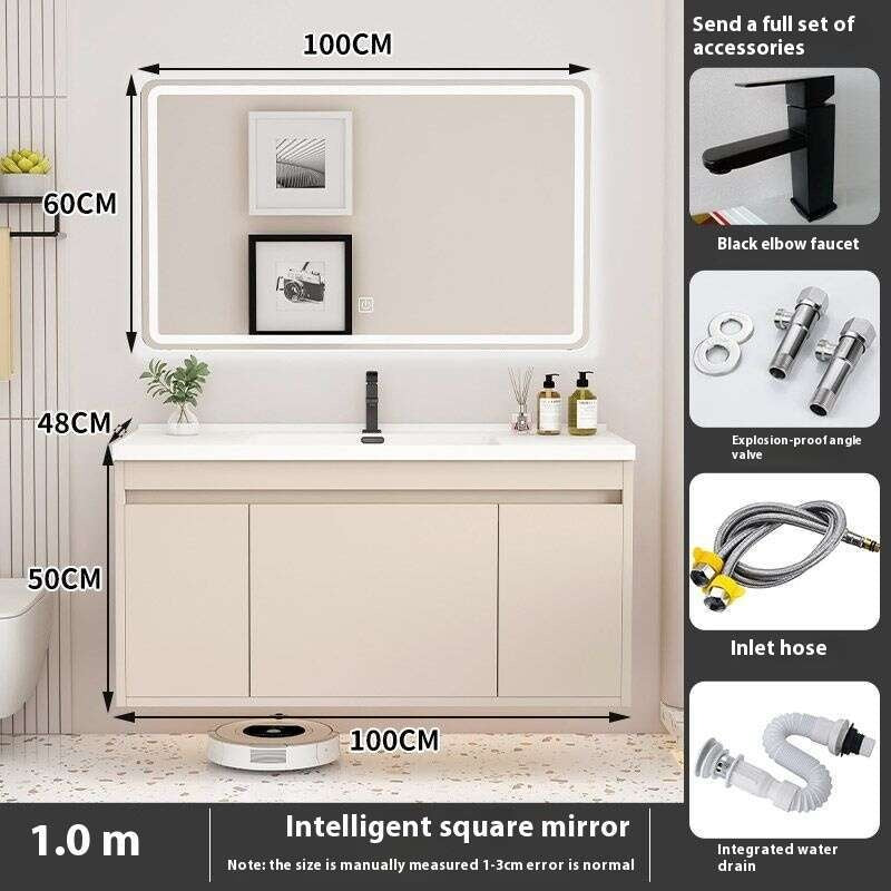 QW- Storage Cabinet Smart Mirror Sink in the Bathroom