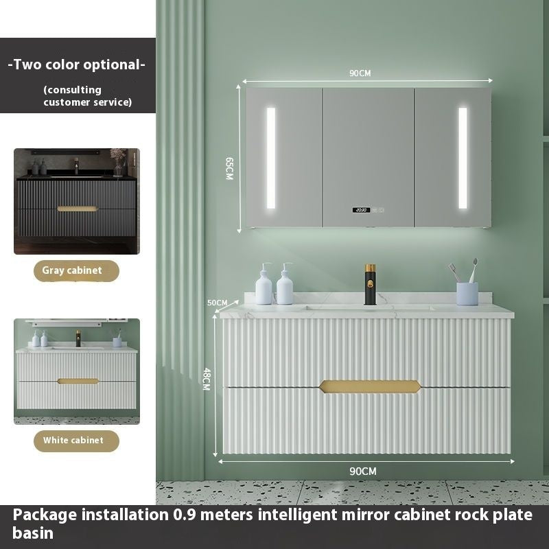 QW- Smart Bathroom, Mirror Bathroom Storage Cabinet, Basin Set