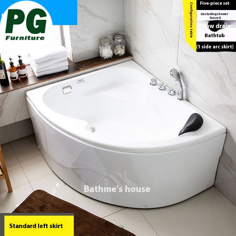 QW- Fan-Shaped Wave-Shaped Bathtub, Bathroom Accessories, Bathtub